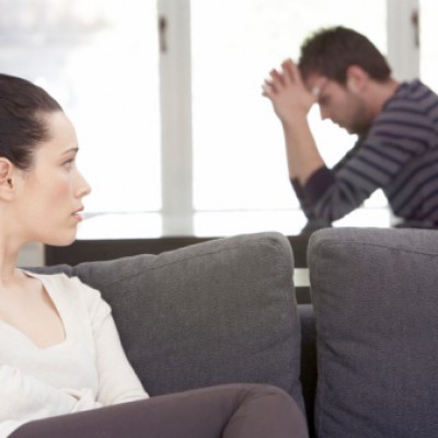 Should You Seek Closure From Your Ex After A Breakup? woman staring at scared man