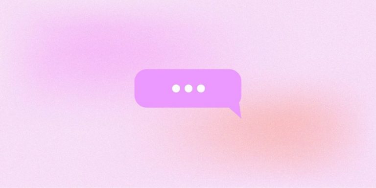 bubbles indicating someone is typing a message